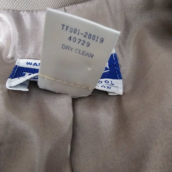 Pendleton Virgin Wool Single Breasted Lined Beige Blazer Suit Jacket - Picture 8 of 8